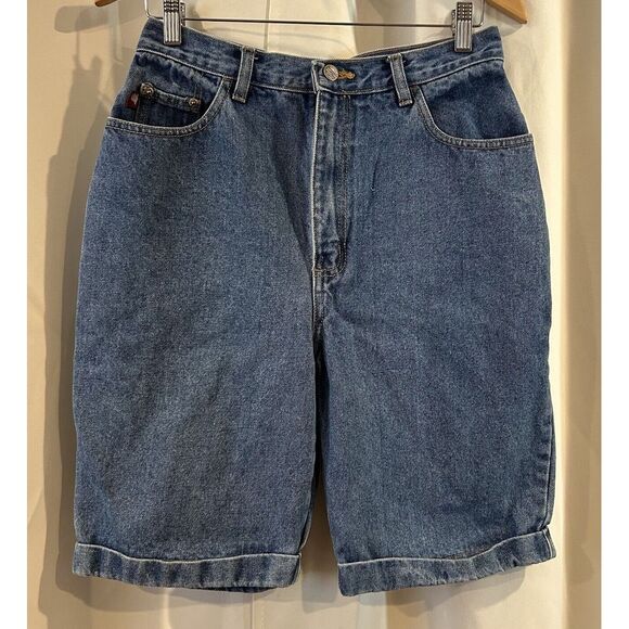 Gitano Jean Shorts Size13/14 High Rise Mom Jorts‎ Blue Denim Vintage 90s - Picture 1 of 5